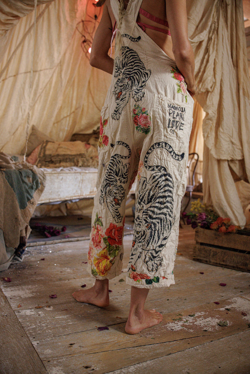 BIRCH FLORAL LOVE OVERALLS