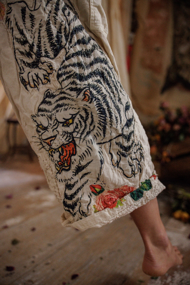 BIRCH FLORAL LOVE OVERALLS
