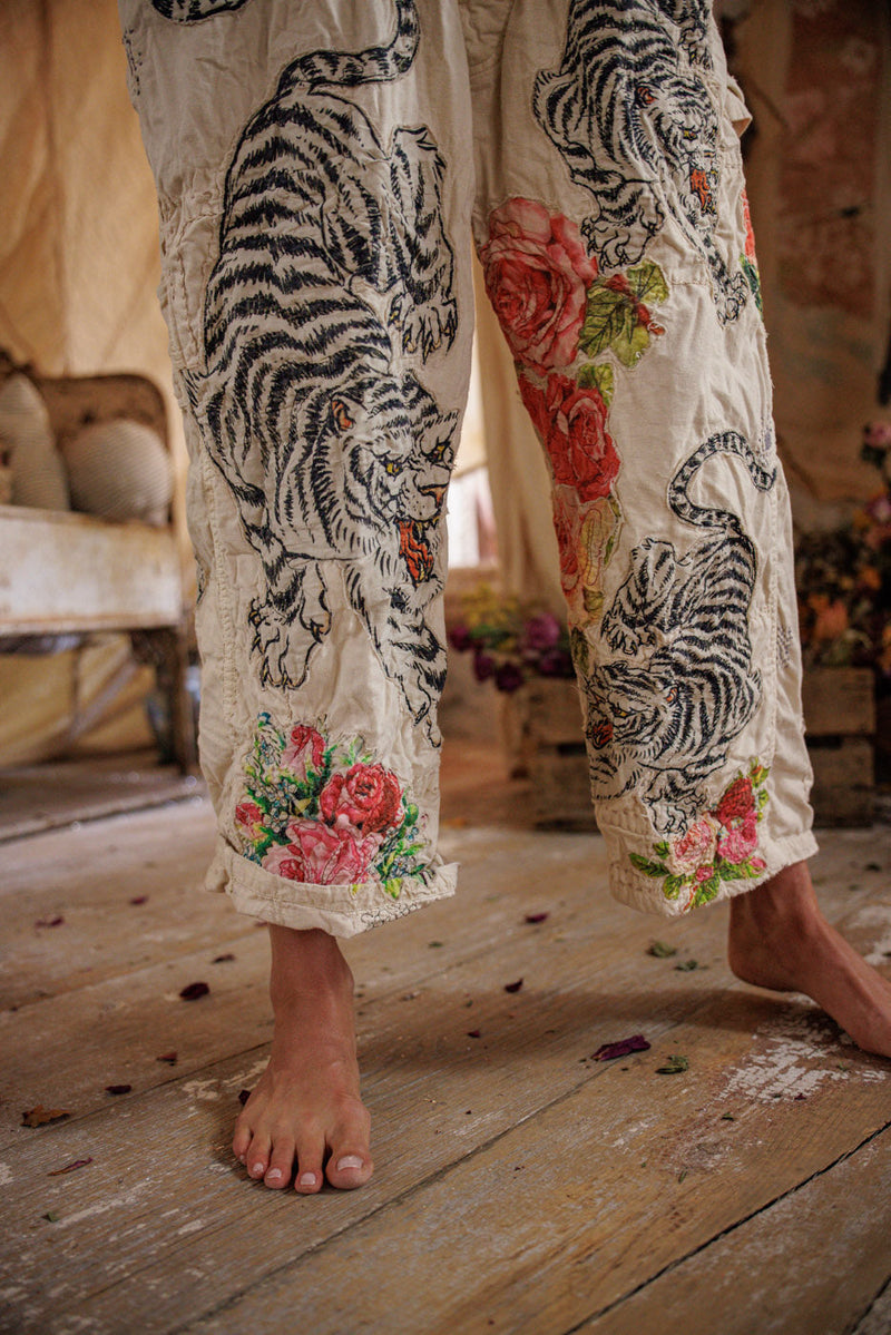 BIRCH FLORAL LOVE OVERALLS
