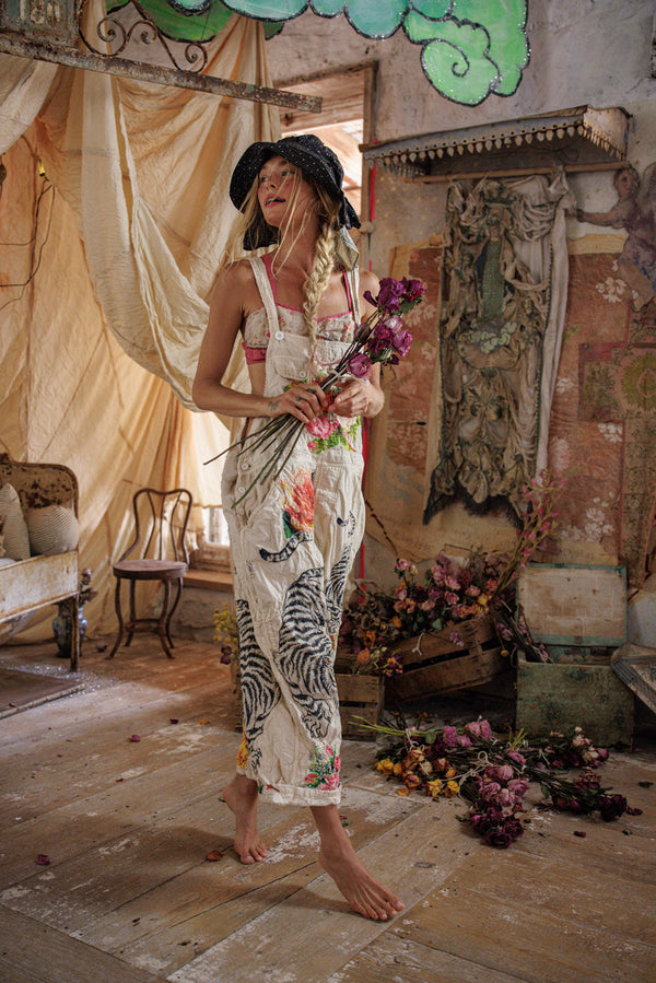 BIRCH FLORAL LOVE OVERALLS