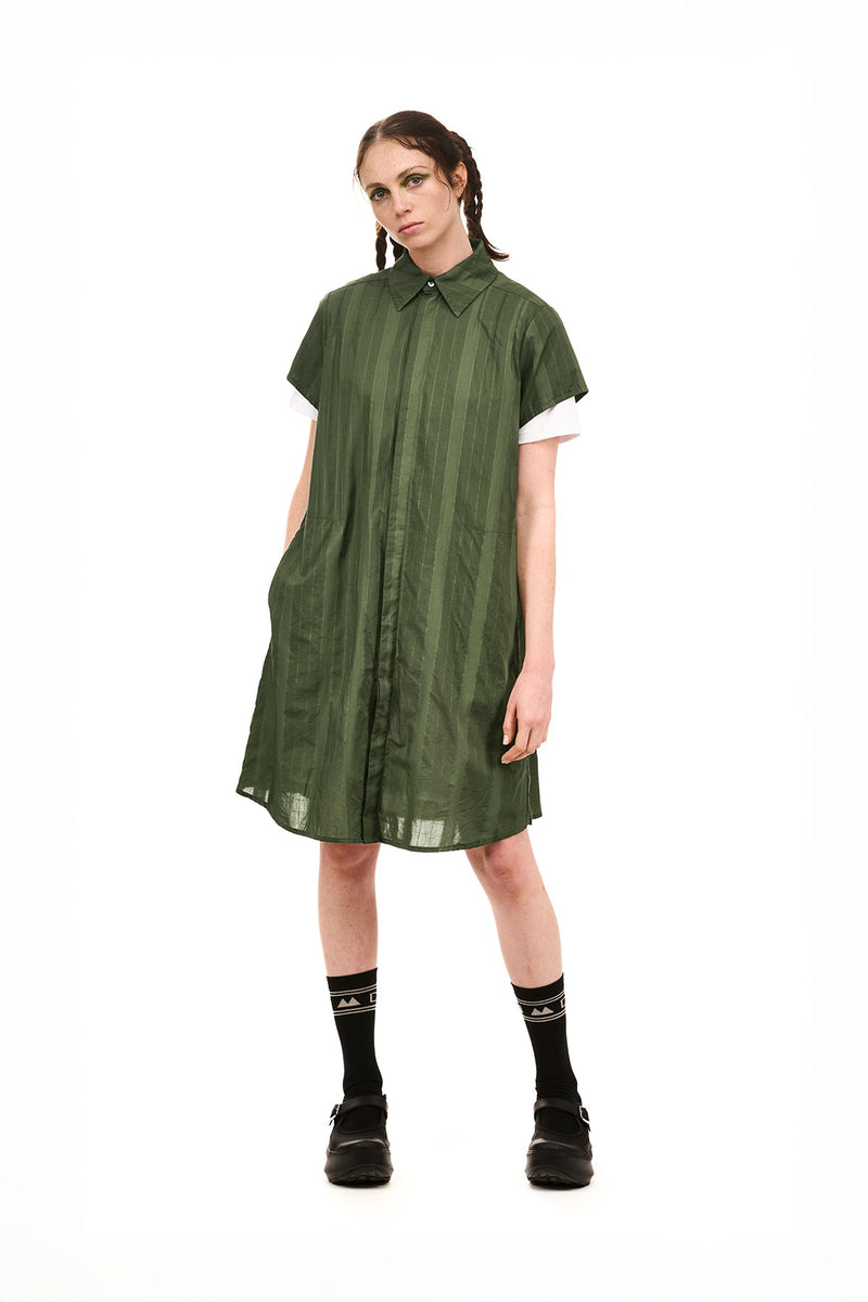 GRID SHIRT DRESS