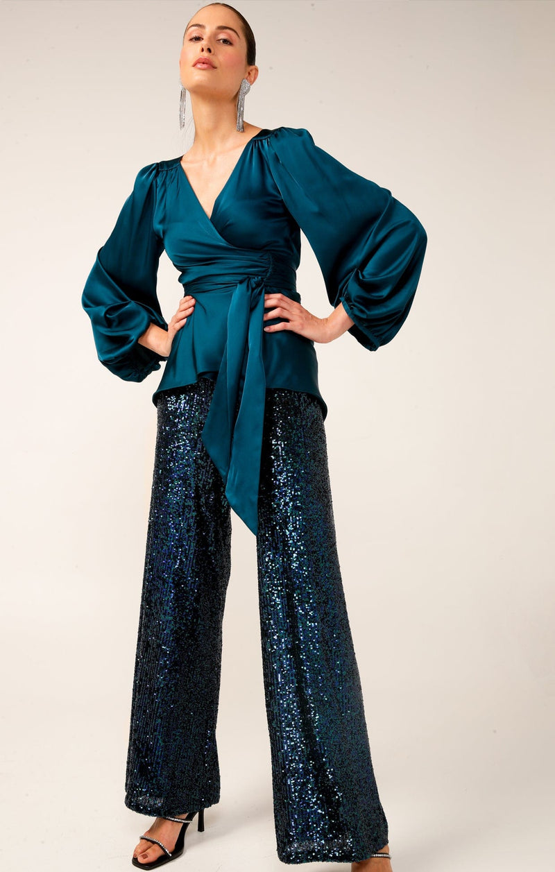 SEQUIN PALAZZO PANT