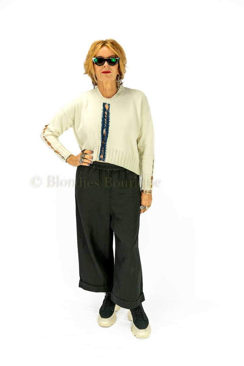 BOXY PAINTED PULLOVER