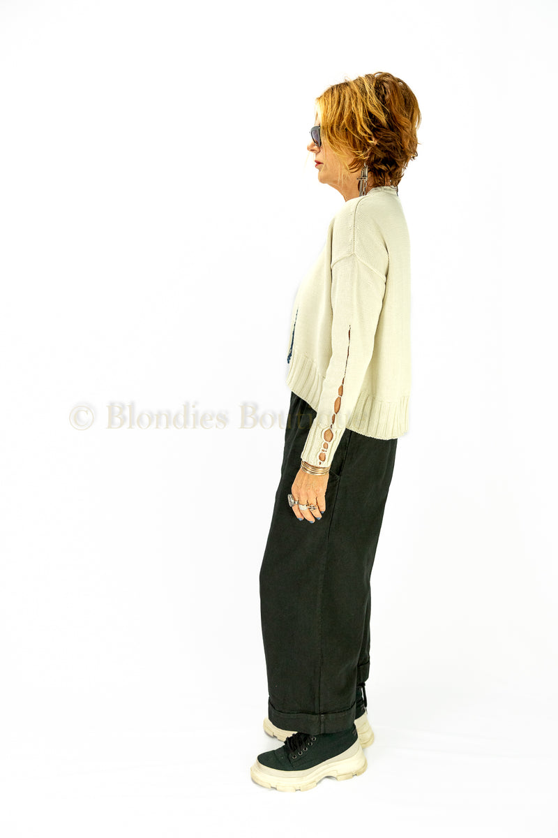 BOXY PAINTED PULLOVER