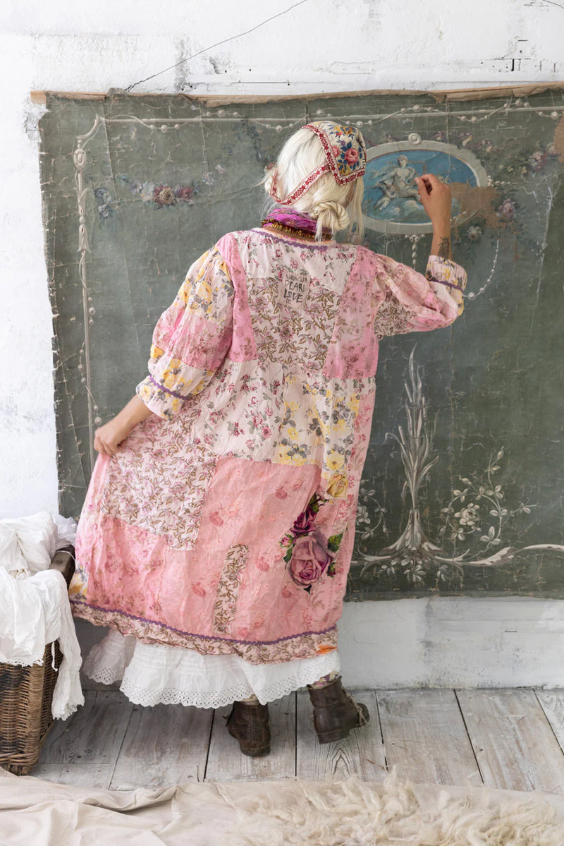PATCHWORK KASHMIRI PINK DRESS