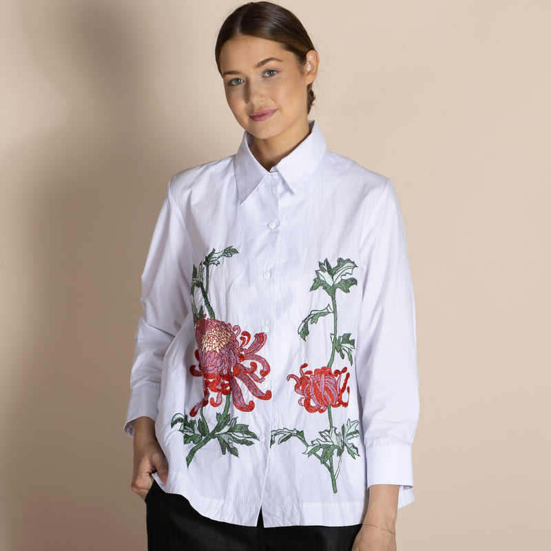 TRAPEZE SHIRT | CHRYSANTHEMUM