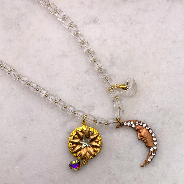 MOON AND STARS NECKLACE