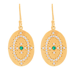 ROSA GREEN ZIRC EARRING