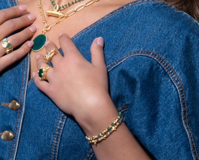 SAFFRON LABRAORITE BRACELET