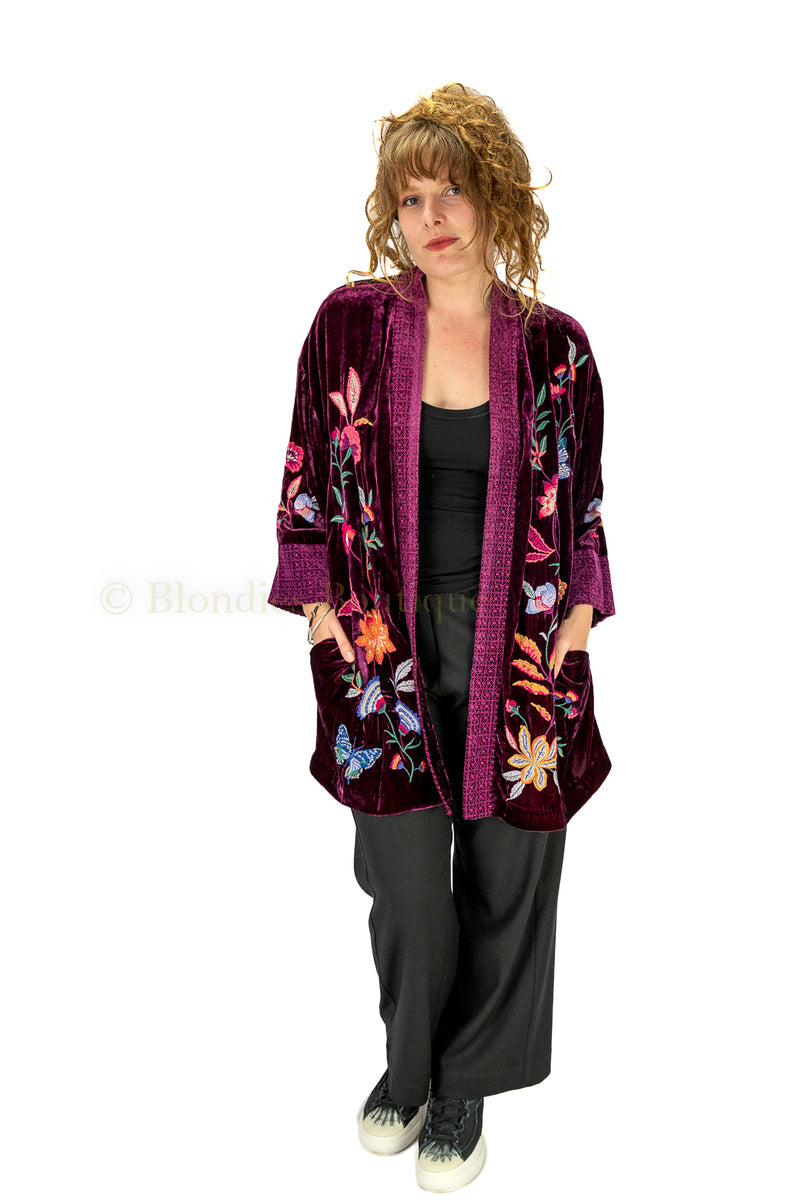 SANDRA VELVET KIMONO