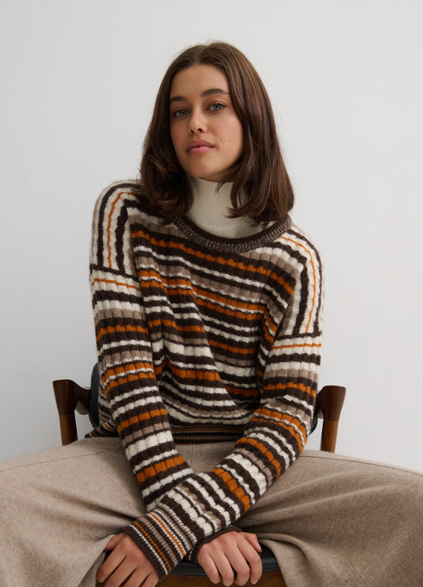 GOLDEN DUNE STRIPE KNIT