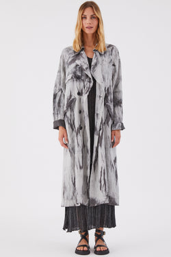 DIVINO TIE DYE TRENCH