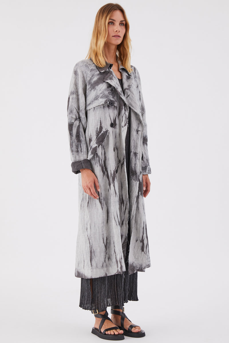 DIVINO TIE DYE TRENCH