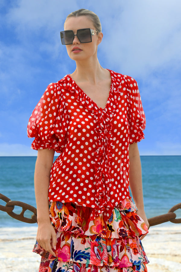 RUFFLE BLOUSE