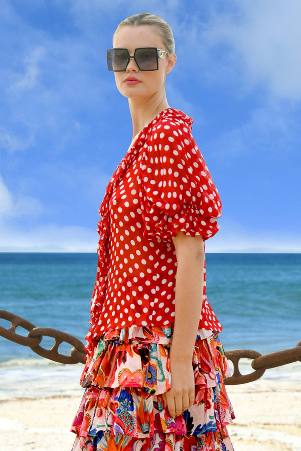 RUFFLE BLOUSE
