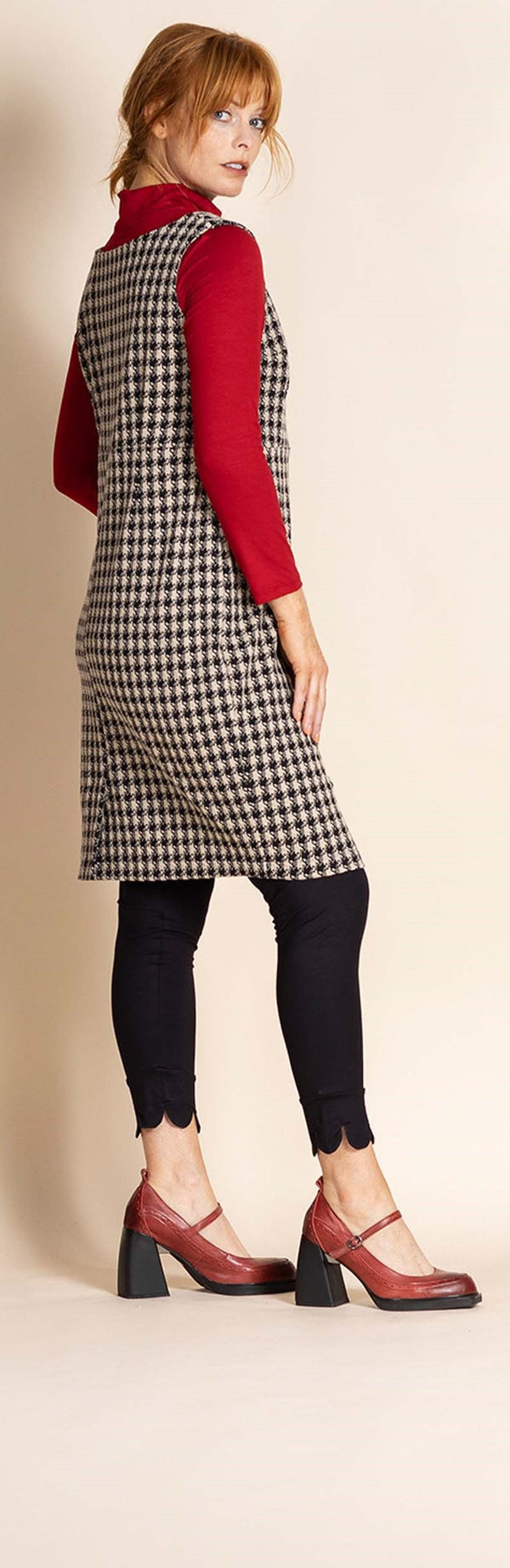 HOUNDSTOOTH TAILORED SHIFT