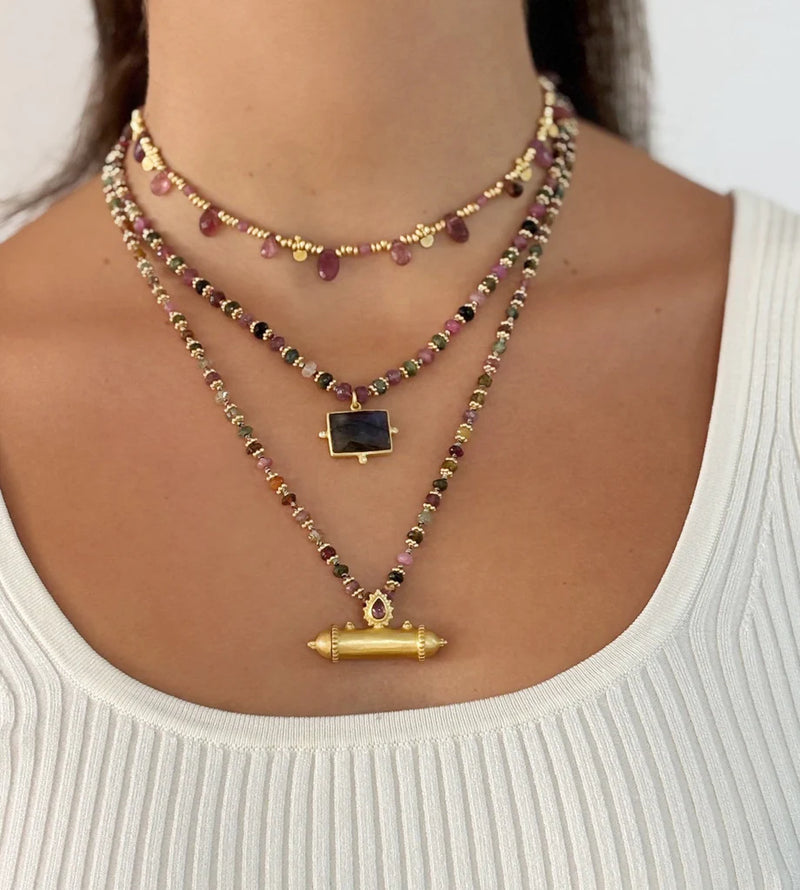TAJ TOURMALINE TALISMAN NECKLACE