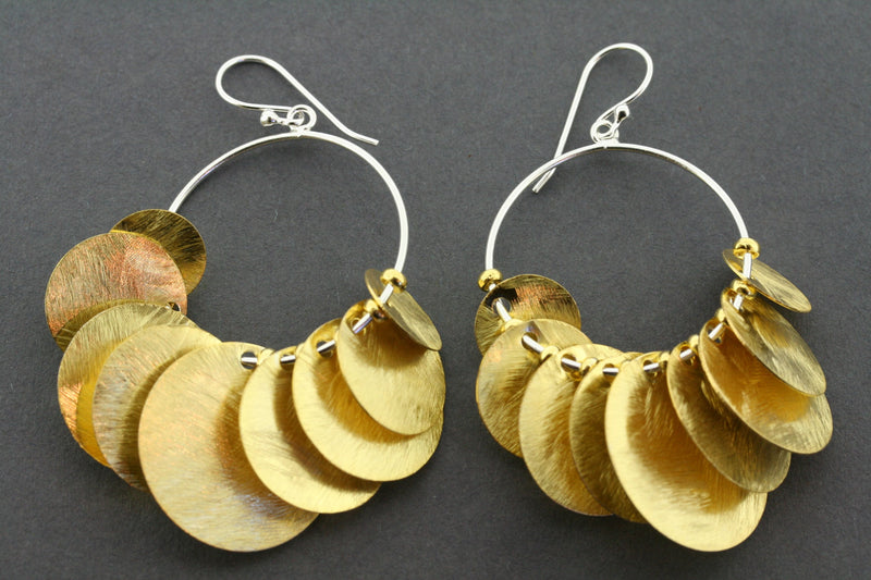 9 DISC HOOP EARRING